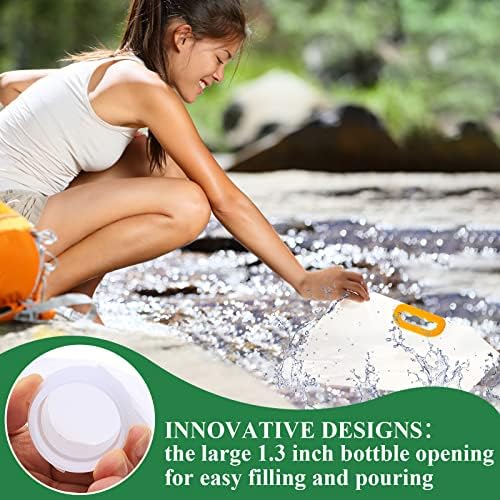 Tessco 12 Pack 1.3 Gallon Collapsible Water Storage Bag Water Container Bag Emergency Jug Foldable Plastic Storage Pouch Freezable Carrier Tank for Outdoor Sport Camping(Clear,Classic)