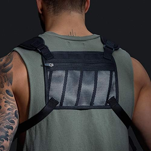 MVRK Water Resistant Chest Pack - Running Vest for Workouts, Running Phone Holder Extra Storage, Lightweight Running Pack