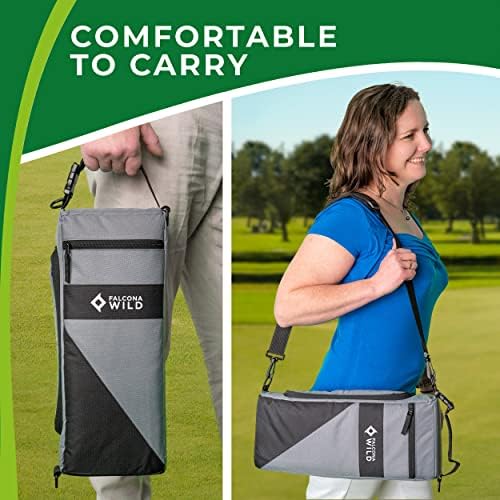 Golf Cooler Bag Plus 2 Ice Packs - Keeps Drinks Cold for Hours - Holds 6 Beer Cans or 2 Wine Bottles - Fits Discreetly in Golf Bags - Insulated Beer Sleeve and Cooler