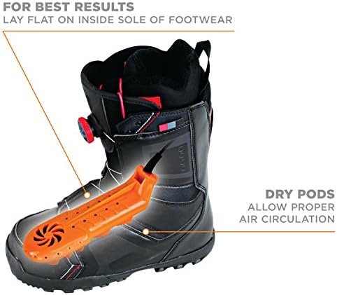 Unisex's Travel Dry DX Shoe Dryers, Orange and Black, One Size
