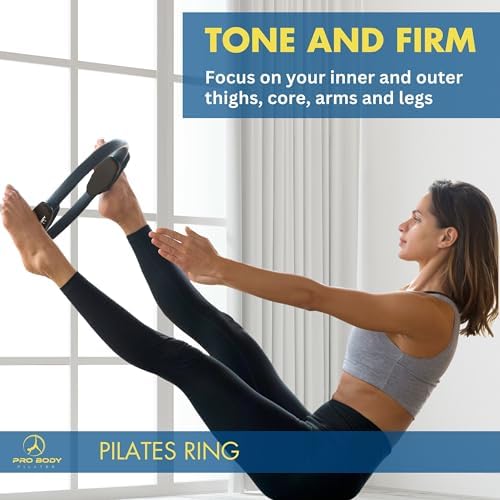 ProBody Pilates Fitness Ring – 14 Inch Pilates Ring for Focusing on Toning Inner Thighs, Arms, and Core