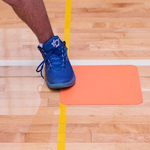 Champion Sports Throwdown Base Set: 5 Youth League Kids Baseball & Softball Rubber Throw Down Bases - Boys & Girls Training & Practice Equipment, Orange