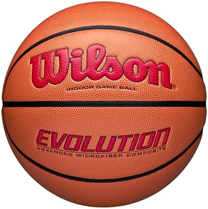 WILSON Evolution Indoor Game Basketballs - Size 5, Size 6 and Size 7