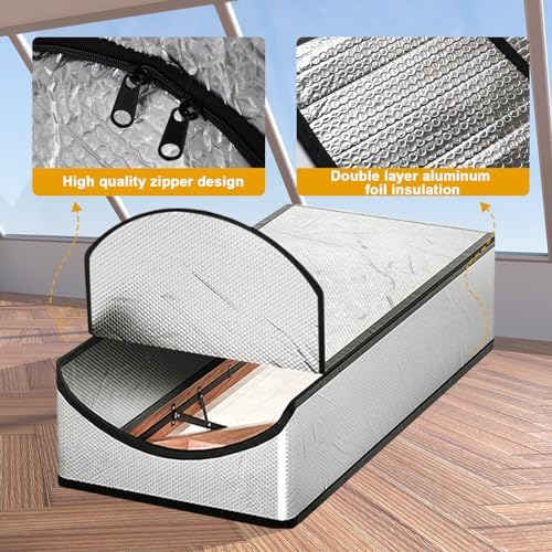 Attic Stairway Insulation Cover - Premium Energy Saving Attic Stairs Door Ladder Insulator Pull Down Tent with Zipper 25 in x 54 in x 11In (Attic Cover + Installation Tool)
