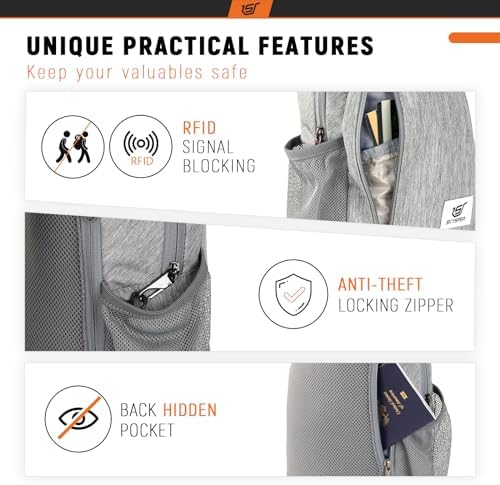 SKYSPER Sling Bag RFID Crossbody Sling Backpack Cross Body Shoulder Travel Bag Hiking Daypack for Women Men(Darkgrey)