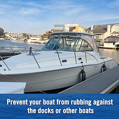 Affordura Boat Fender 4 Pack Boat Bumpers Fenders with 4 Ropes, Boat Bumpers for Pontoon Boat Fenders Inflatable