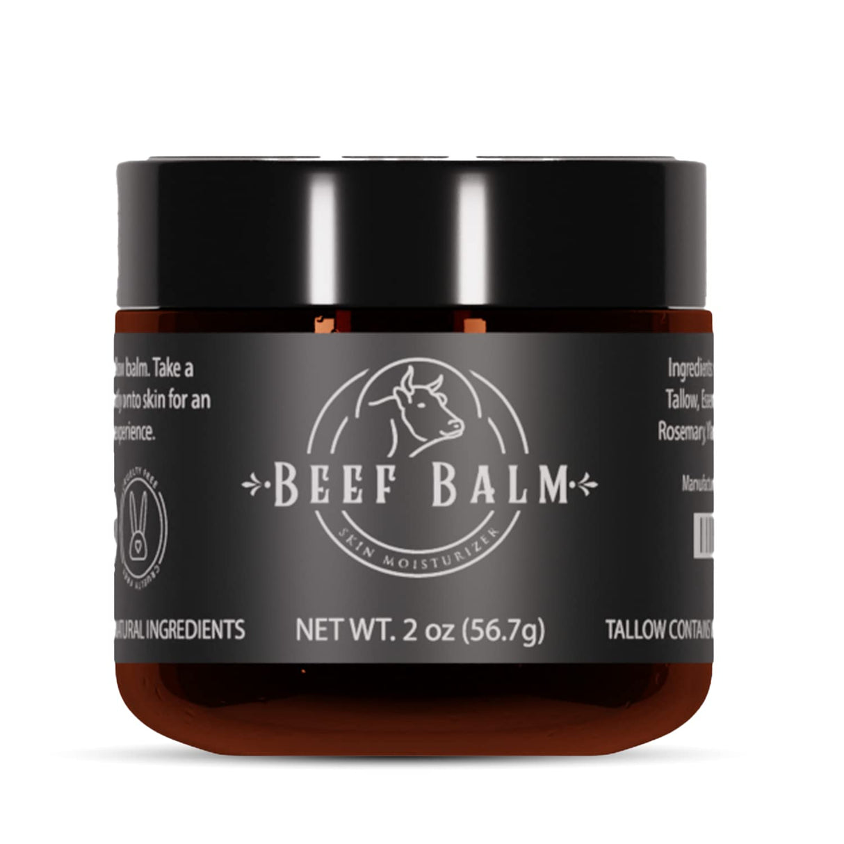 Beef Tallow Balm - Beef Tallow For Skin Care, Tallow Moisturizer, Face Cream, Lotion & Cream (Vanilla, Grass-Fed Tallow)