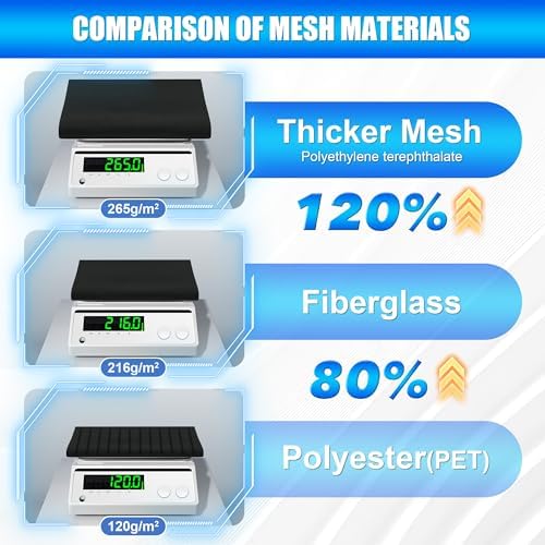 Magnetic Screen Door 72 x 80 in, Thicker 265g/㎡ Mesh, Reversible Left Right Side Opening Wide Magnetic Screen Door, Upgraded-Model Full Strip Magnets for Sliding & French Doors
