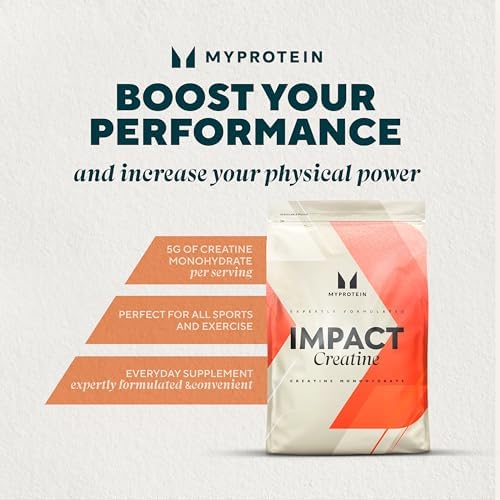 Myprotein Creatine Monohydrate Powder, 0.5 Lb (50 Servings) Pure Unflavored Creatine Powder, Post/Pre Workout Supplement for All Sports & Exercises