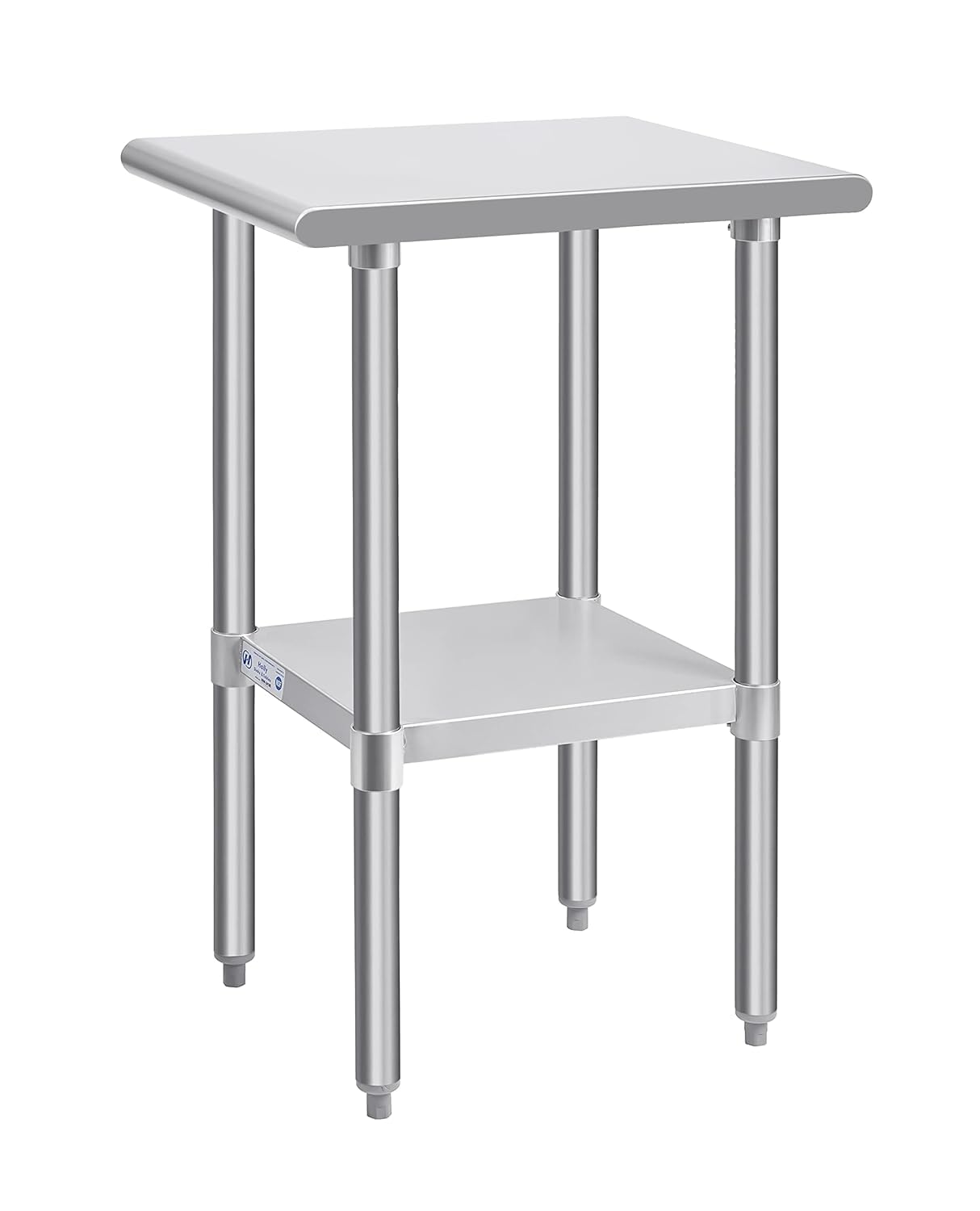 Hally Stainless Steel Table for Prep & Work 24 x 15 Inches, NSF Commercial Heavy Duty Table with Undershelf and Galvanized Legs for Restaurant, Home and Hotel