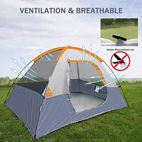 Camping Tent 2 Person, Waterproof Windproof Tent with Rainfly Easy Set up-Portable Dome Tents for Camping…