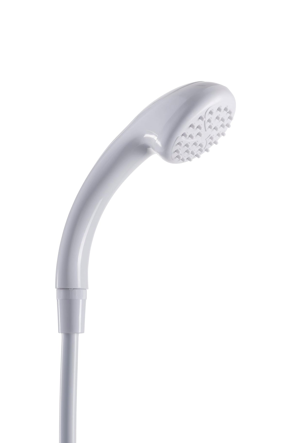 Croydex Secura Shower Head and Hose - Easy Install Push On Shower Attachment for Bath Taps with 1750mm Hose Length, Straps to Secure, Rub Clean Nozzles and Compatible with Low or High Pressure Systems