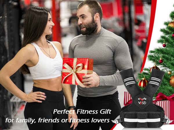 VBSD Adjustable Weighted Vest for Men Women, 4-10lb Vest with 6 Ironsand Weights, Body Weight Vest with Reflective Strip for Running, Walking, Strength Training, Workouts