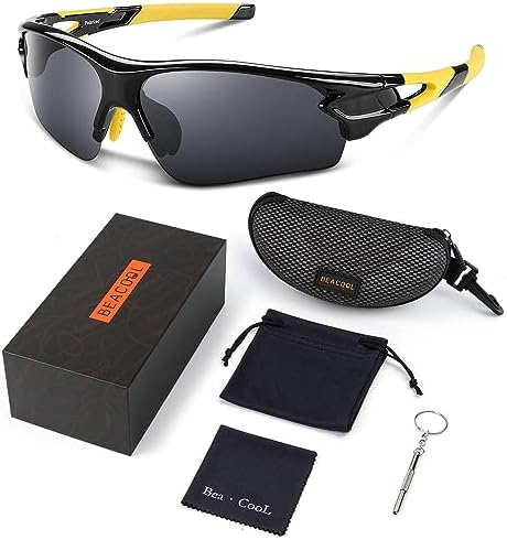BEACOOL Polarized Sports Sunglasses for Men Women Youth Baseball Fishing Cycling Running Golf Motorcycle Tac Glasses UV400