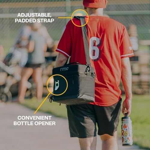 RTIC 8 Can Everyday Cooler, Soft Sided Portable Insulated Cooling for Lunch, Beach, Drink, Beverage, Travel, Camping, Picnic, for Men and Women