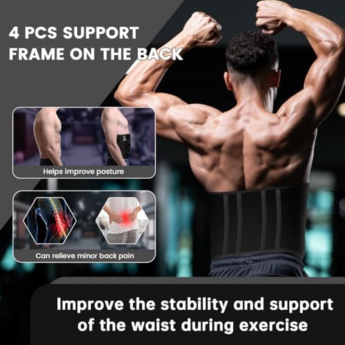 RIYA Waist Trimmer Sweat Waist Trainer for Women and Men Waist Sweat Belt Band Belly Stomach Wrap