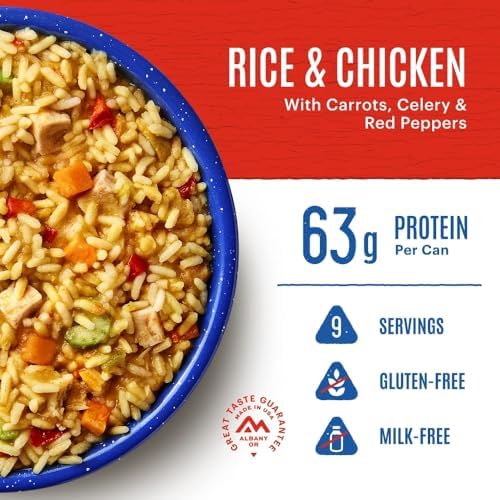 Mountain House Rice & Chicken | Freeze Dried Survival & Emergency Food | #10 Can | Gluten-Free