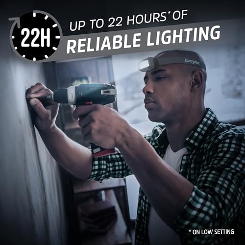 Energizer HDL40 LED Headlamp, 500 Lumen, IPX7 Waterproof, Multi-Colored Headlamp, Hands-Free Light, Batteries Included