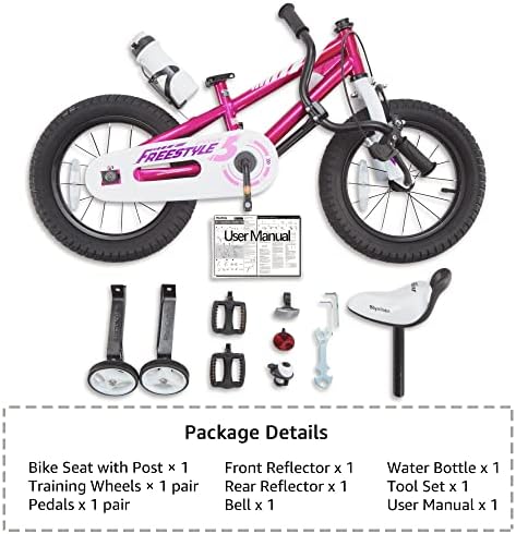 RoyalBaby Kids Bike EZ Freestyle Training Free Balance to Pedal Easy Learning Bicycle, 12-18 Inch for Toddlers to Big Kids