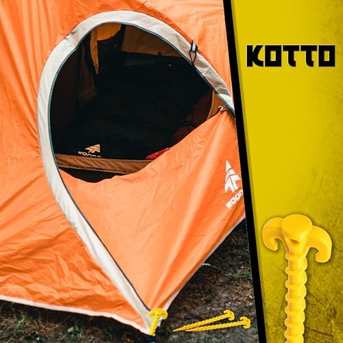 Fstop Labs 20 Pack Large 10 inch Outdoor Tent Stakes Heavy Duty Screw Style for Camping, Hiking, Ultimate Ground Stakes Ground Anchors Pegs