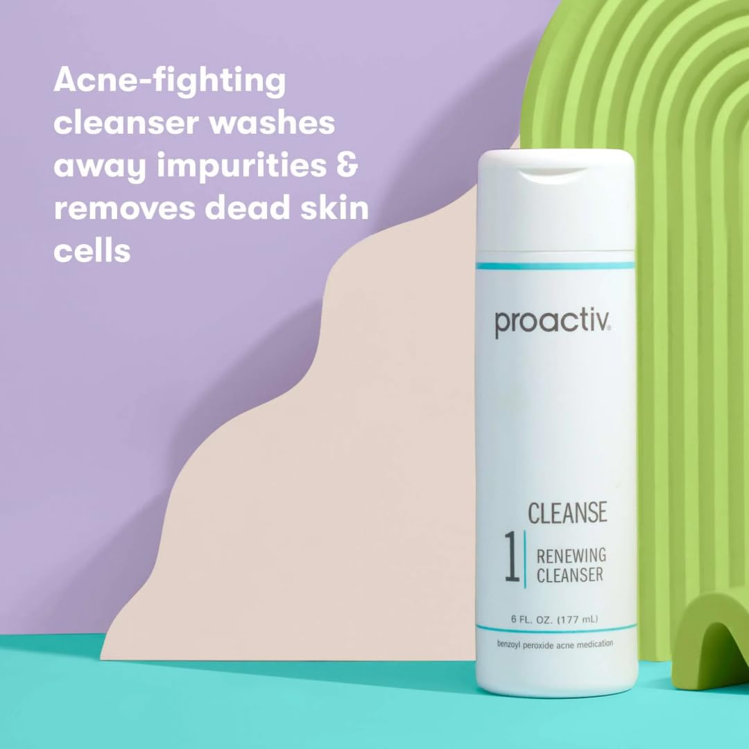 Proactiv Renewing Acne Cleanser, Benzoyl Peroxide Face Wash, 6 Fl Oz