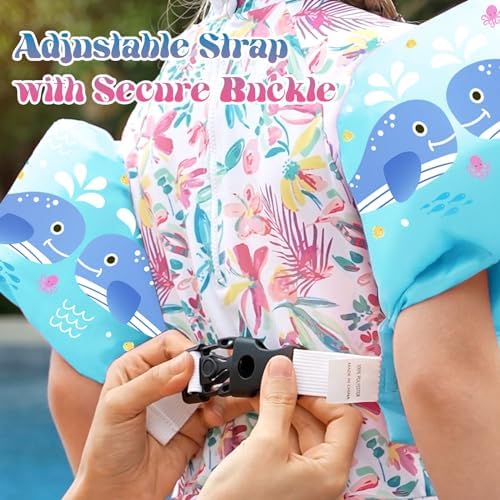 HeySplash Swim Vest for Kids, Toddler Pool Floaties Fit 20-50/70 Lbs, Children Swimming Vest with Adjustable Strap, Swim Jacket Water Wing Arm Float, Puddle Sea Beach Boat Jumper Boy Girl Baby