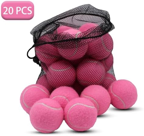 Tennis Balls, 20 Pack Training Tennis Balls,High Elasticity Practice Tennis for Beginner, Exercise Playing Balls for Pet Dog