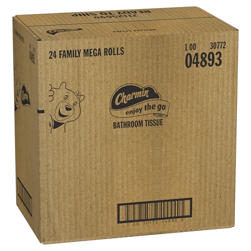 Charmin Ultra Strong Clean Touch Toilet Paper, 24 Family Mega Rolls = 120 Regular Rolls