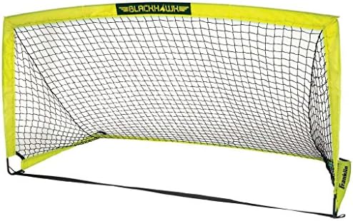 Franklin Sports Blackhawk Backyard Soccer Goal - Portable Pop Up Soccer Nets - Youth + Adult Folding Indoor + Outdoor Goals - Multiple Sizes + Colors - Perfect for Games + Practice