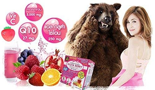 Gluta Berry 200000 mg Drink Punch Whitening Skin Fast Action 10pcs./Box.