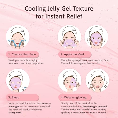 realori Salmon DNA PDRN Collagen Face Mask – Korean Skincare Hydrogel Overnight Collagen Face Mask for Glass Skin – Lifting, Firming, Moisturizing & Pore Refining – 4 Jelly Masks for Women and Men