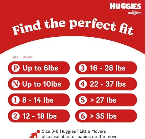 Huggies Size 1 Diapers, Little Snugglers Baby Diapers, Size 1 (8-14 lbs), 96 Count, Packaging May Vary