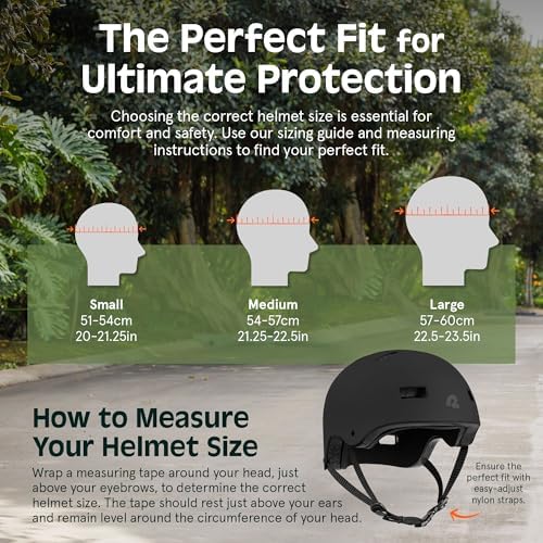 Retrospec Retrospec Dakota Bike Helmet - Skateboard Helmet Premium Protection Multi-Sport Bike, BMX, Skating, Scooter, and Skate Helmet
