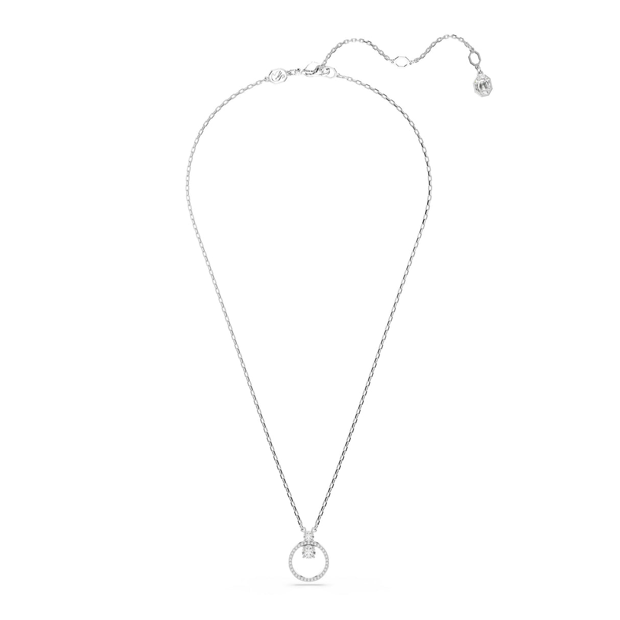 Swarovski Constella Pendant, Pavé, Round Cut, Clear, Rhodium Finished