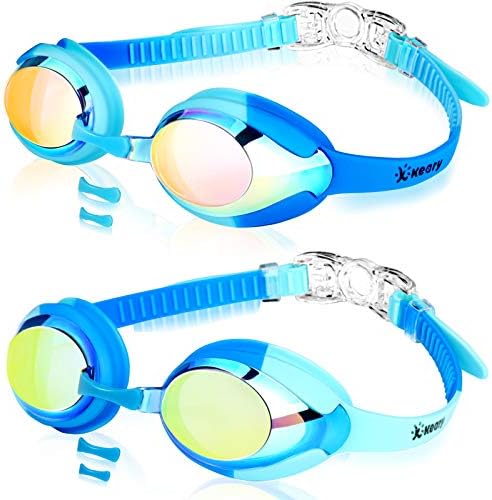 Keary Kids Swim Goggles for Toddler Kids Youth(3-12),Anti-Fog Waterproof Anti-UV Clear Vision Water Pool Goggles
