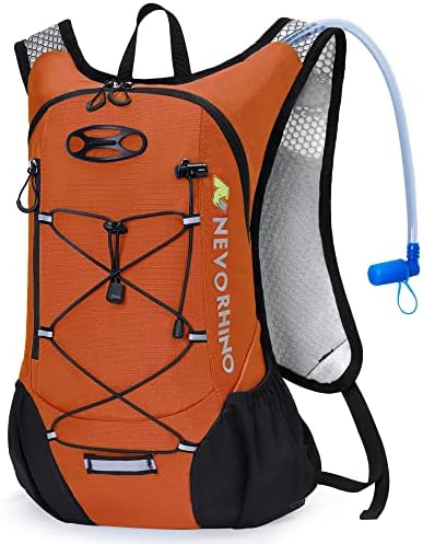 Lightweight Hydration Backpack, Running Backpack with 2L Water Bladder, Hydro Water Daypack for Cycling Hiking Rave for Men Women