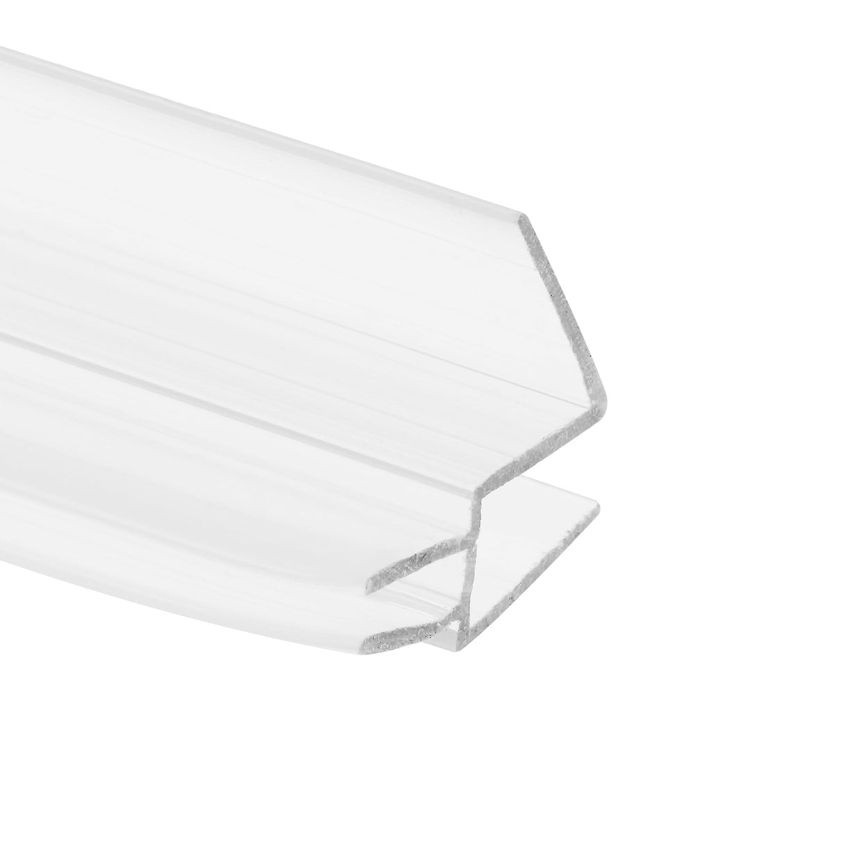 Prime-Line M 6256 Frameless Shower Door Bottom Seal for 1/4 in. Thick Glass Doors, Dual Flap and 45 Degree Drip Guard, 36 in., Clear Vinyl (Single Pack)