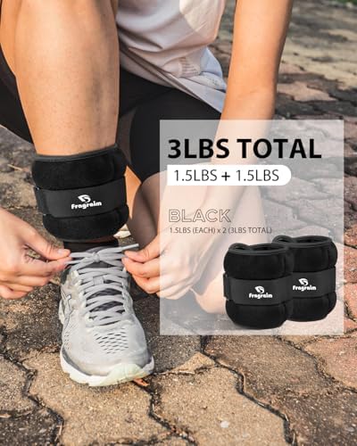 Ankle Weights, 1/2/3/4/6/8/10 LBS 1 Pair Wrist Leg Arm Weights for Women, Kids and Men, Comfortable and Soft, Perfect for Dancing, Running, Walking, Fitness, Workout, Physical Therapy