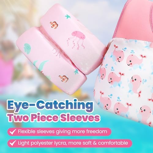 HeySplash Swim Vest for Kids, Toddler Pool Floaties Fit 20-50/70 Lbs, Children Swimming Vest with Adjustable Strap, Swim Jacket Water Wing Arm Float, Puddle Sea Beach Boat Jumper Boy Girl Baby