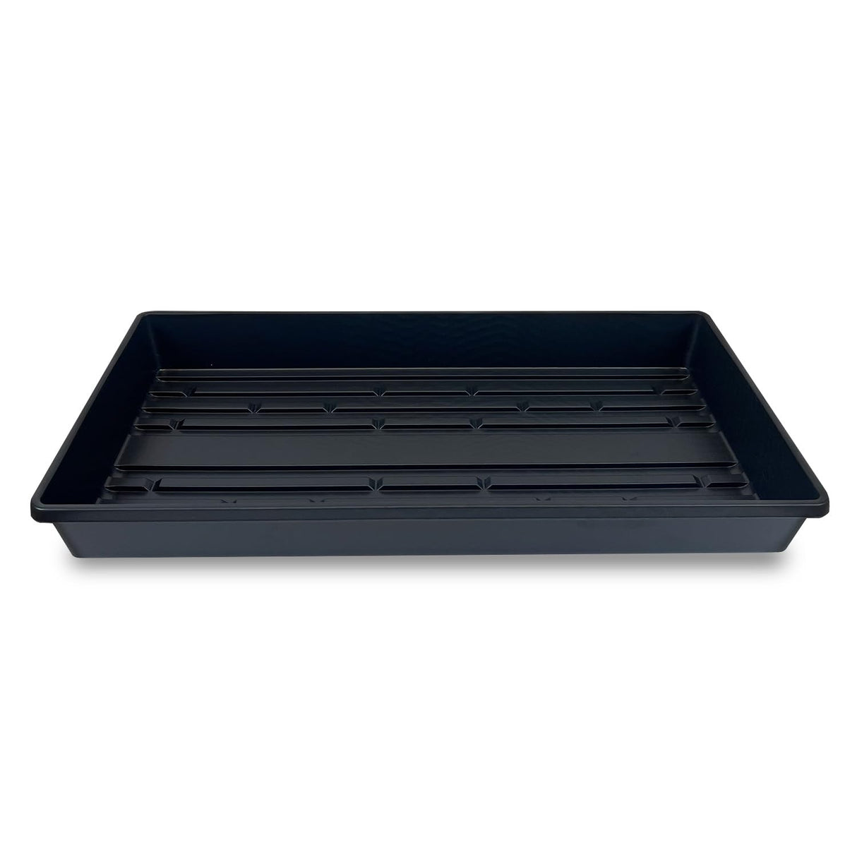 Living Whole Foods 5 Pack of Durable Black Plastic Growing Trays (Without Drain Holes) 21" X 11" X 2" - Flowers, Seedlings, Plants, Wheatgrass, Microgreens & More