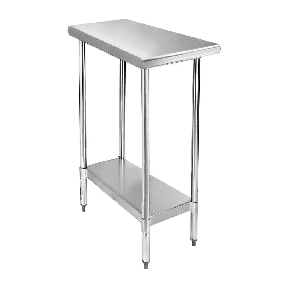 STABLEINK NSF Stainless Steel Table 30 x 12 Inches, Metal Prep & Work Table with Adjustable Undershelf, for Commercial Kitchen, Restaurant, Hotel and Garage,Small Tables