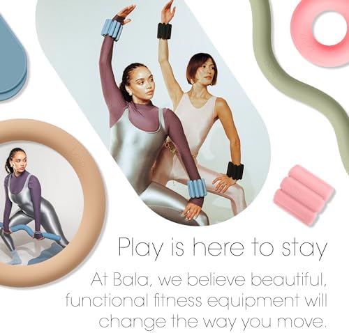 Bala Bangles Wrist & Ankle Weights for Women & Men - Adjustable Silicone Weighted Bracelet Set for Gym, Yoga, Pilates, Cardio & Strength Training - Wearable Arm & Leg Workout Weights