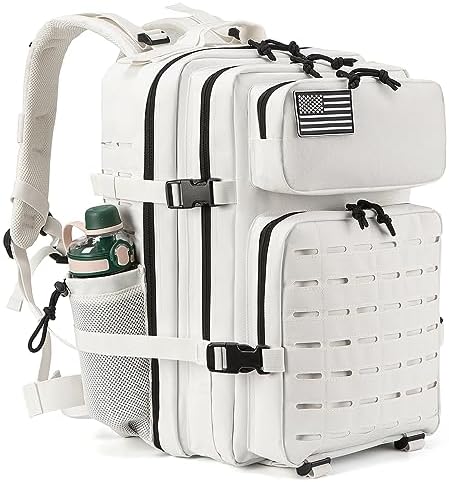 QT&QY 25L/35L/45L Military Tactical Backpack For Men Molle Daypack 3 Day Bug Out Bag Hiking Rucksack With Bottle Holder