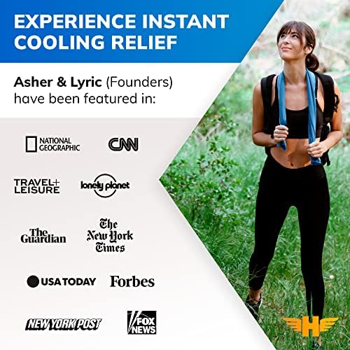 Hero Cooling Towel, Hiking, Sports, Yoga (Pack of 2) Ultra Soft Microfiber, 40 x 12