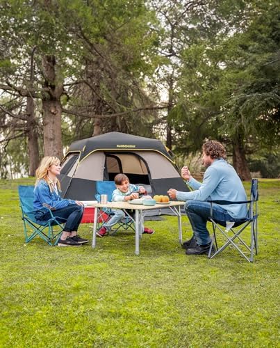 FanttikOutdoor Camping Tent 4/6/8/10 Person Instant Cabin Tent Setup in 60 Seconds with Rainfly & Windproof Portable with Carry Bag for Family Camping & Hiking