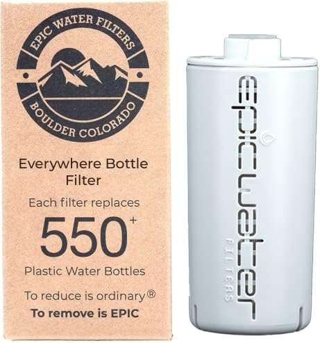 Epic Everywhere Bottle Filter Complete Filter | 1-Pack | 75 Gallon Total Filter Life | 3-4 month Supply | Compatible with all Epic Water Bottles | Replaces Everyday and Outdoor