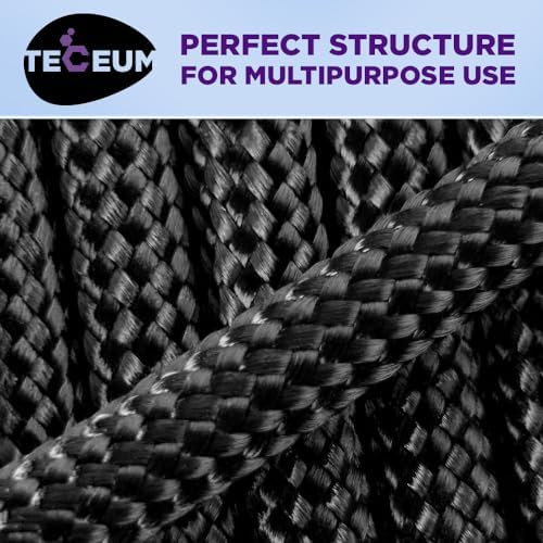 TECEUM 5/32" Paracord Rope 1000 – 1000ft / 200ft / 100ft / 50ft – Tactical Parachute Cord 4mm – 45+ Colors – Nylon String for Survival & Camping Gear – Stripe Cord for Survival – Utility Rope