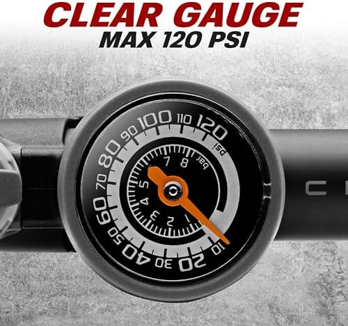 BV Mini Bike Pump Portable Frame Pump, Air Ball Pump Inflator with Ball Pump Needles, Fits Presta & Schrader- Smart Valve