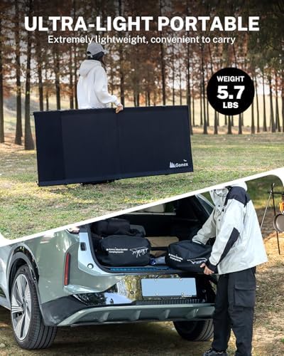 Gonex 31.5" Extra Wide Camping Cot with Premium Pillow Pocket Supports 350lbs, Portable Ultralight Folding Cot Bed for Adults Travel, Beach, Home, Sleeping (Black)