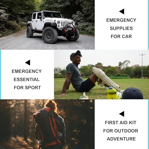 Home Car First Aid Kit Refill Supplies for Business 300Pcs Emergency Kits Urgent Essential for Workpalce Outing Skating Waterproof First Aid Blue Bag for Backpacking 1st Aid